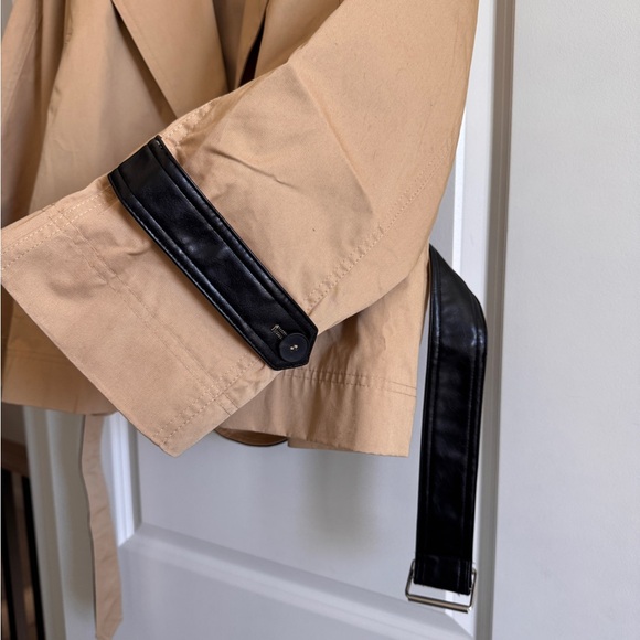 Zara Tan Trench Coat with Black Belt - Picture 7 of 7